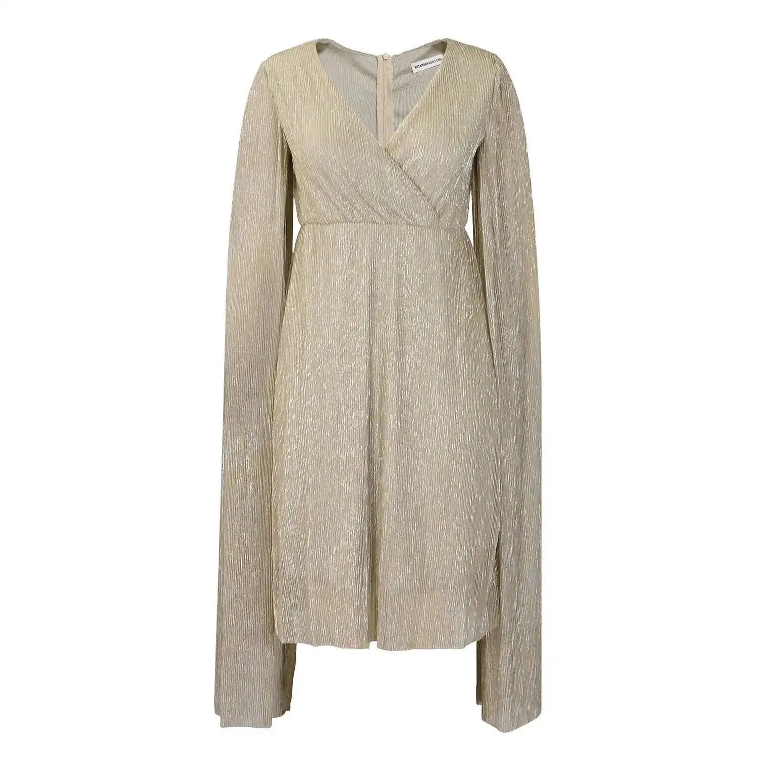 Vestidos Midi elegantes para mujer, moda de invierno, cuello en V, manga larga, ropa de noche para mujer, vestidos Midi elegantes para fiesta de boda para mujer 2025