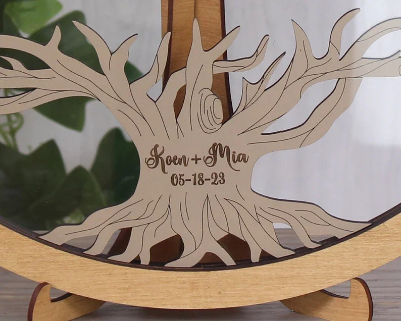 شجرة يترك ريفي الزفاف سجل الزوار شجرة بديلة ضيف كتاب مخصص دائرة الضيوف تسجيل كتاب الضيوف DropBox #1