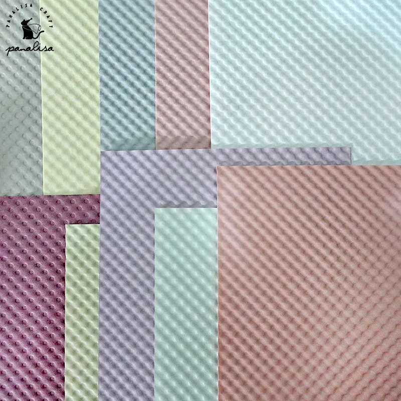 Panalisacraft 10 sheets A5 size Ripple Dots Embossed texture paper Fancy Premium Card Pack Light weight Craft Paper Card Paper