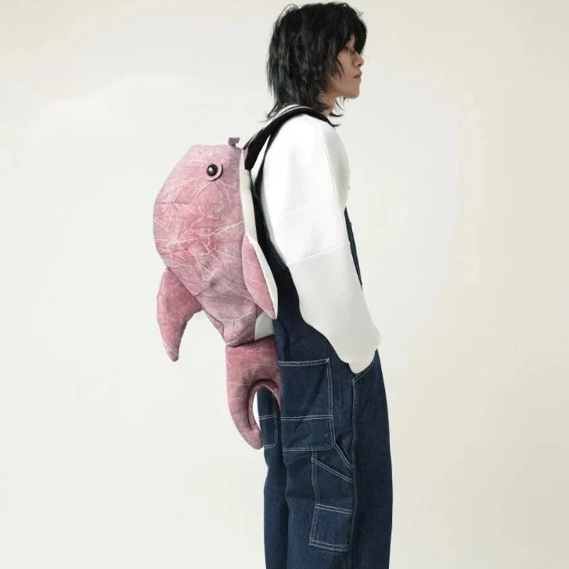 Imagem -05 - Engraçado Tubarão-baleia Forma Lavado Lona Mochila Cartoon de Grande Capacidade Bonito Mochila Estudante Schoolbag Bolsa de Viagem Animal Moda