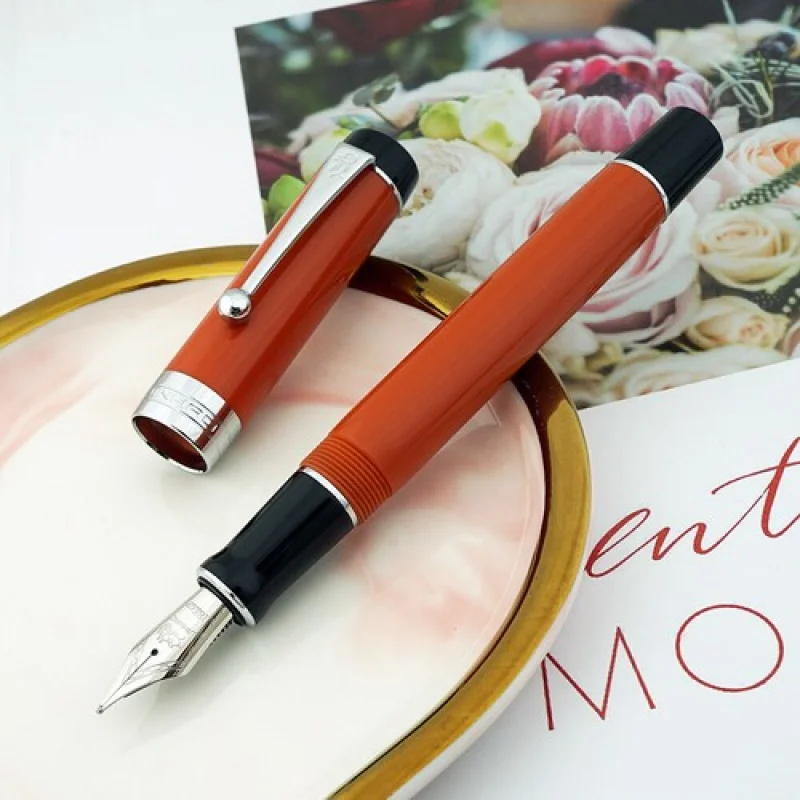 

A+ Jinhao 100 Centennial Resin Fountain Pen Red with Silver Clip EF/F/M Bent Nib