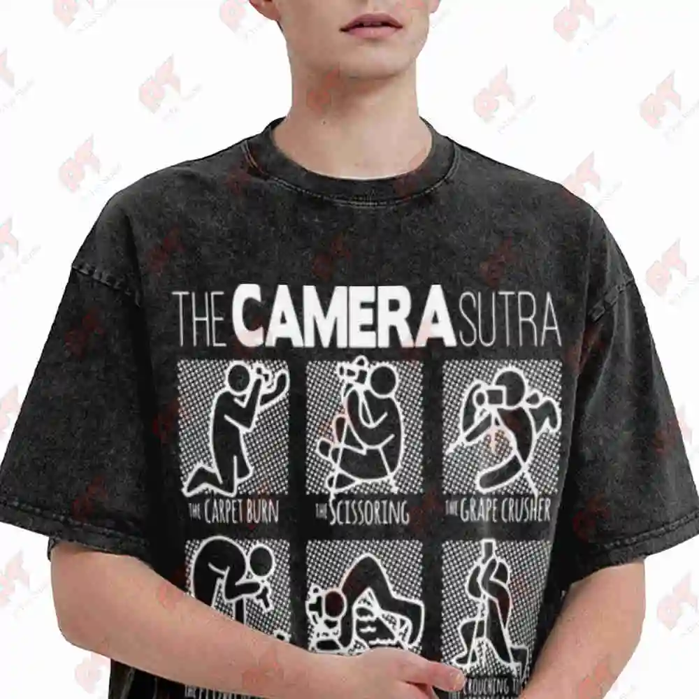 Camera Sutra Funny Photographer Vintage Washed Tee Pure Cotton T-Shirt