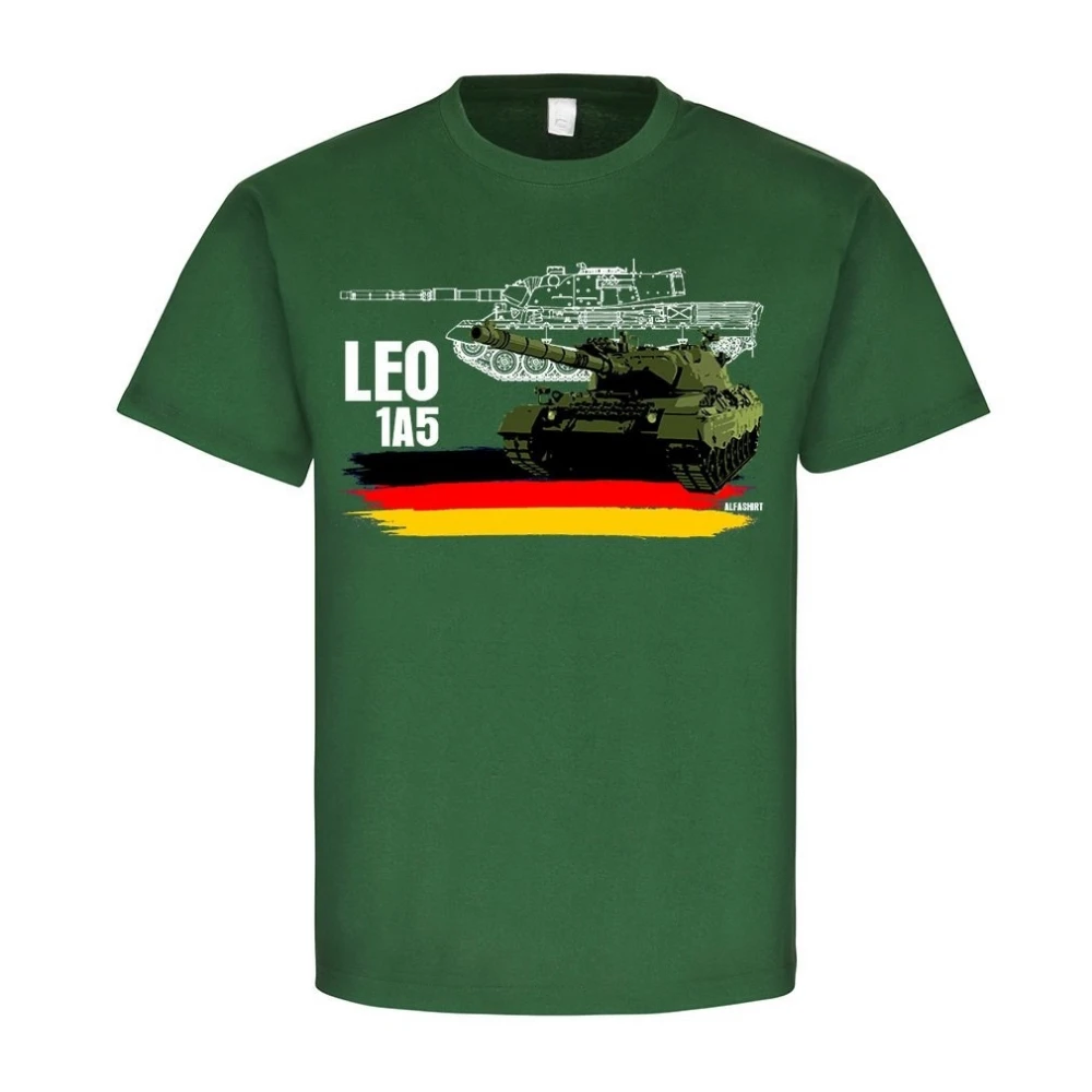 

German Leopard 1A5 Tank Leo Tank BW RESERVIST PzBtl BW Federal design-100% cotton O-neck short sleeve printed T-shirt.