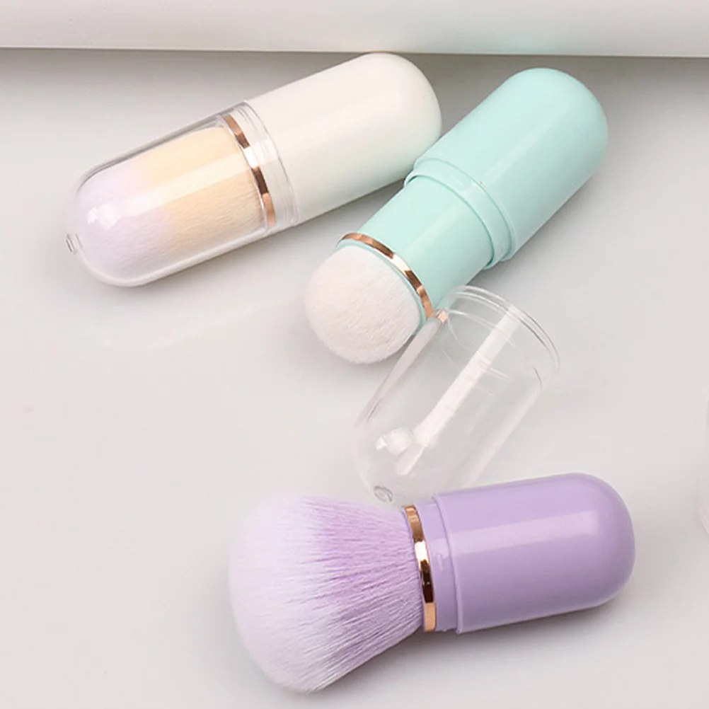 

Capsule Brush Makeup Travel Blush Liquid Powder Retractable Girl