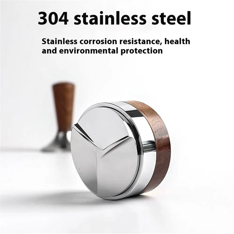 سدادة قهوة 58.5 مللي متر سدادة قهوة أداة توزيع القهوة غطاء الجوز مستوي الاسبريسو يناسب فلتر القهوة اسبريسو #2