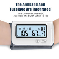 Electronic LED Upper Arm Blood Pressure Monitor Rechargeable Digital Tricolor Sphygmomanometer Voice Arm Blood Pressure Monitor