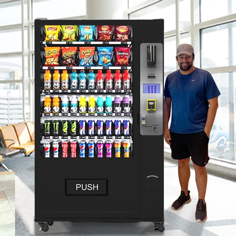 

Customized Wholesales Large Capacity Snack Beverage Automatic Vending Machine for Business Hospital Lobby