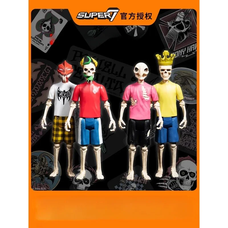 In Stock Super7 Powell ReAction Figure Peralta 3.75 Inches Rodney Mullen Steve Cabgllero Collectible Halloween Boys Toys