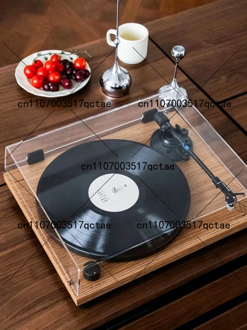 Retro Vinyl Record Player 3 Speed Turntable with HiFi Speaker Walnut Style Phonograph for Home Audio Decor
