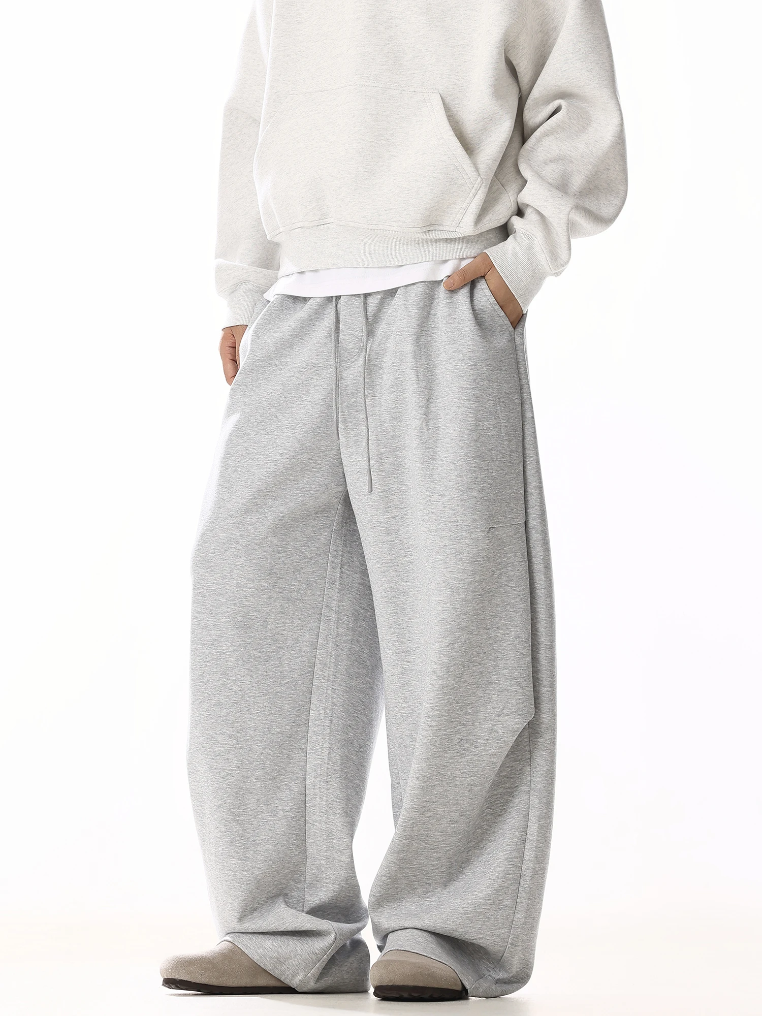 

ay Loose Casual Pants Men Women Simple Commute Drapey Versatile Slimming Sports Straight Leg Long Pants American Retro