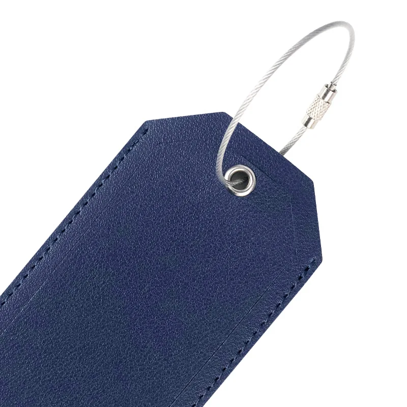 Gepäckanhänger für Damen und Herren, für Koffer, Reisezubehör, modisch, einfarbig, PU-Leder, Koffer, Tasche, Etikett, Name, ID, Adresse – Detail 8