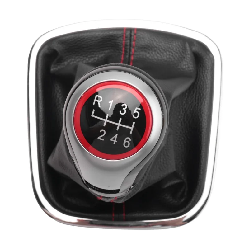 

Gear Shift Knob With Gaiter Boot Cover For VW Golf Polo 6R 6C Hatchback Sedan 2011-2019 Style Level Change Design 6 Speed