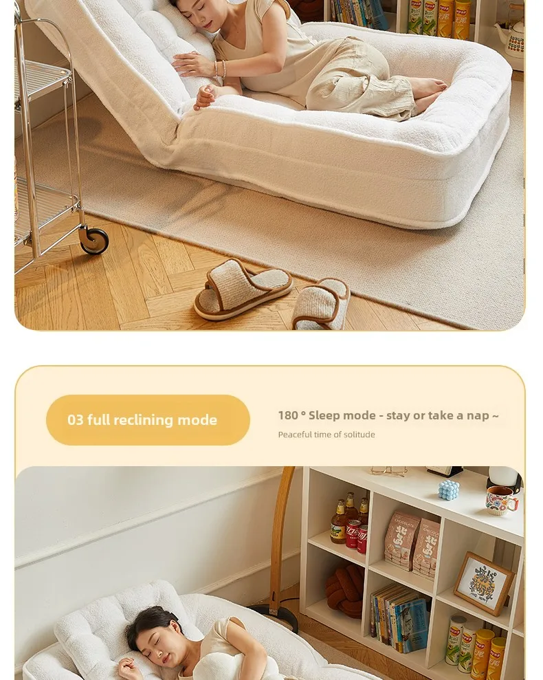 Lazy sofa reclining and sleeping single tatami bedroom small sofa folding sofa bed