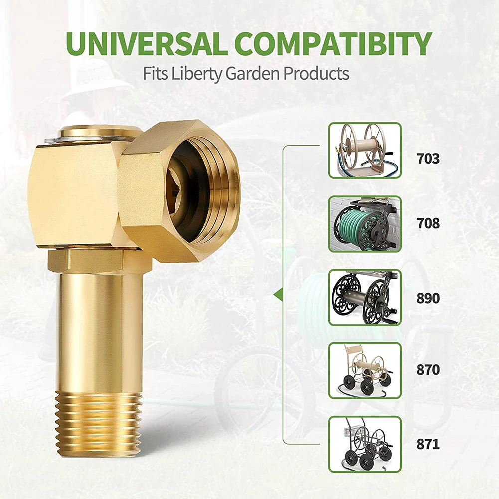 Garden Hose Adapter Practical Garden Hose Joint Coupler Adapter Brass Replacement Part Swivel Easy Installation