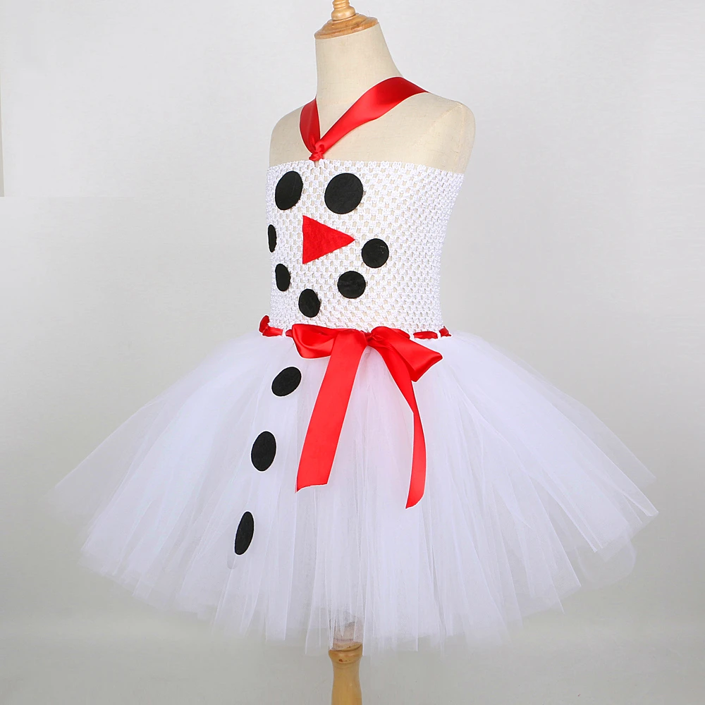 Snowman Olaf Costumes for Girls Christmas Holiday Princess Dresses for Kids Xmas Party Outfit Children New Years Clothes Gifts