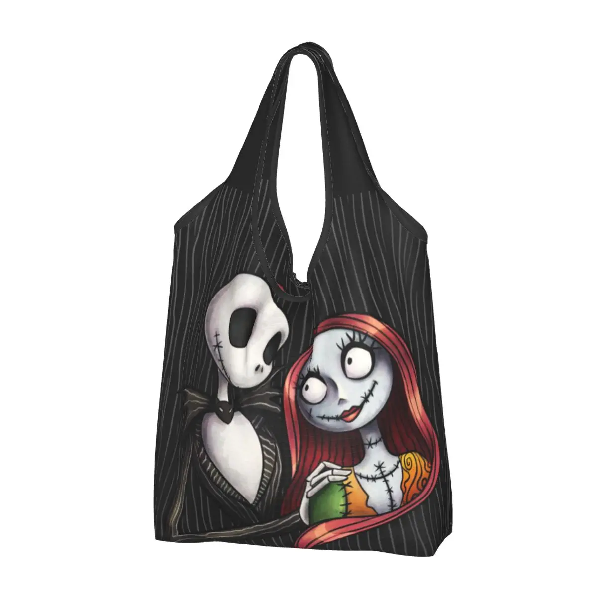 

Изготовленная на заказ сумка для покупок Jack Skellingtons, женская портативная большая вместительная сумка для покупок для продуктов