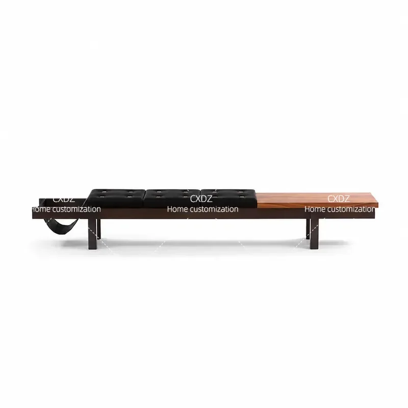 Italian Minimalist Solid Wood Sofa Stool Creative Entryway Shoe Changing Bench Bedroom Bedside Seat Living Room Storage Long