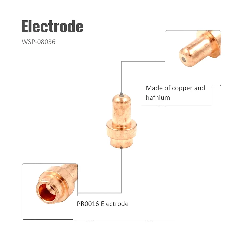 Plasma Electrode Tips Kit 0.047'' For Eastwood For Versa-Cut 40 Cutter Torch 12812 Plasma Torch Electrodes WSP-08036