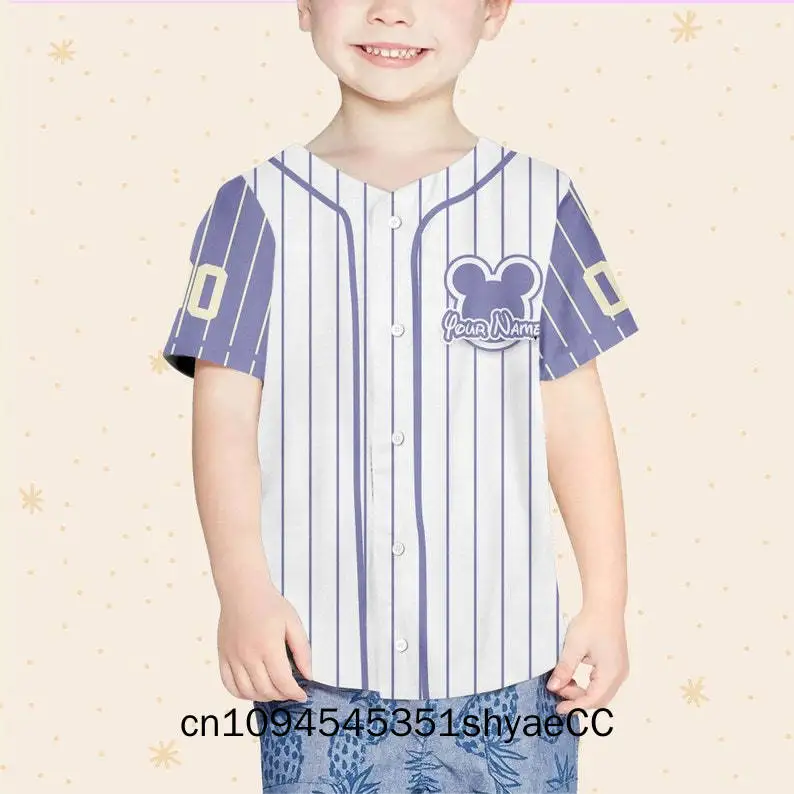 Personalize Disney Trip, Custom Name Disney Kid Adult Toddler Jersey, Mickey and Friends Gift For Baseball Fans, Disneyland Trip