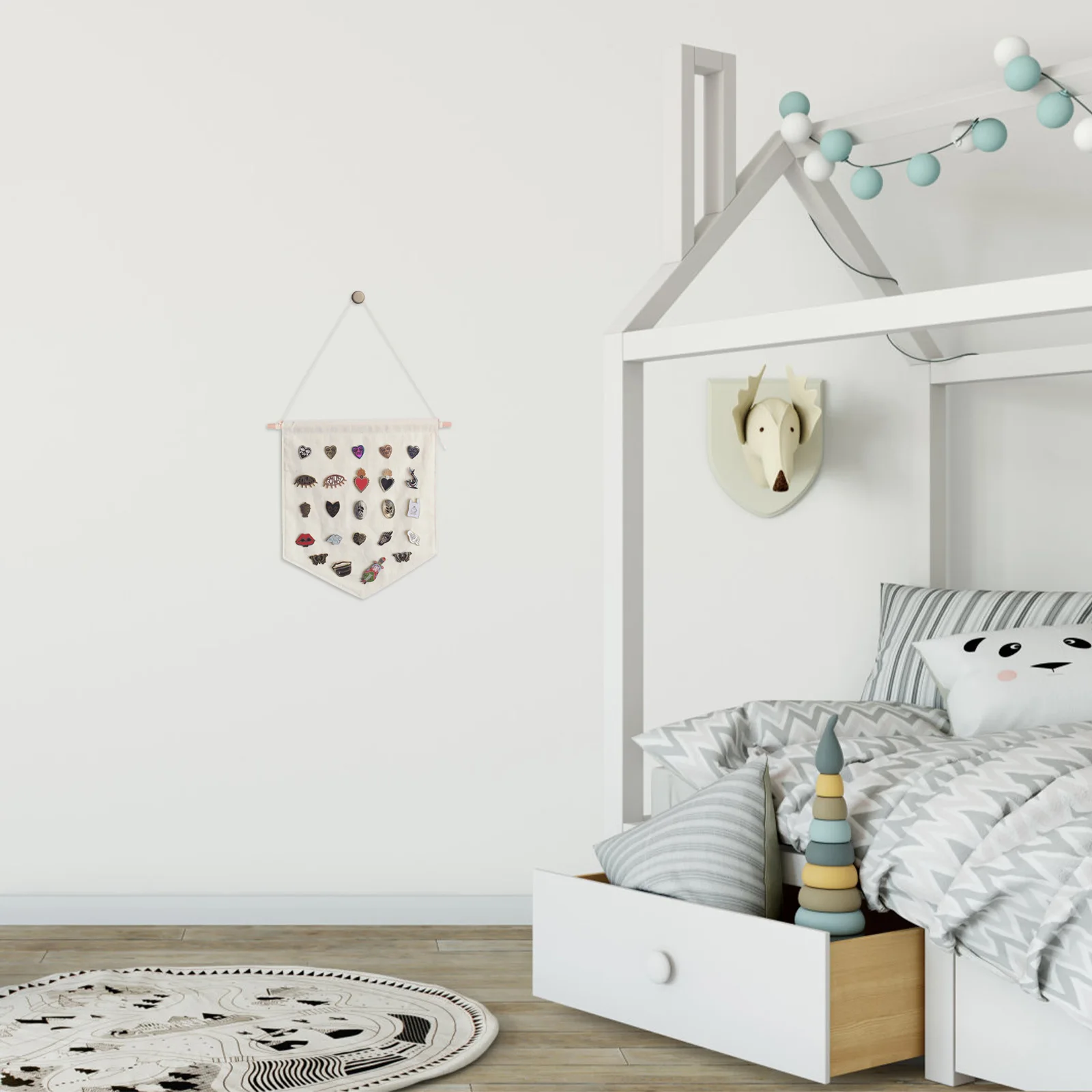 جدار راية دبوس عرض قماش راية شارة مينا العلم عادي فارغ بروش معلق مكتب ديكور التدريس