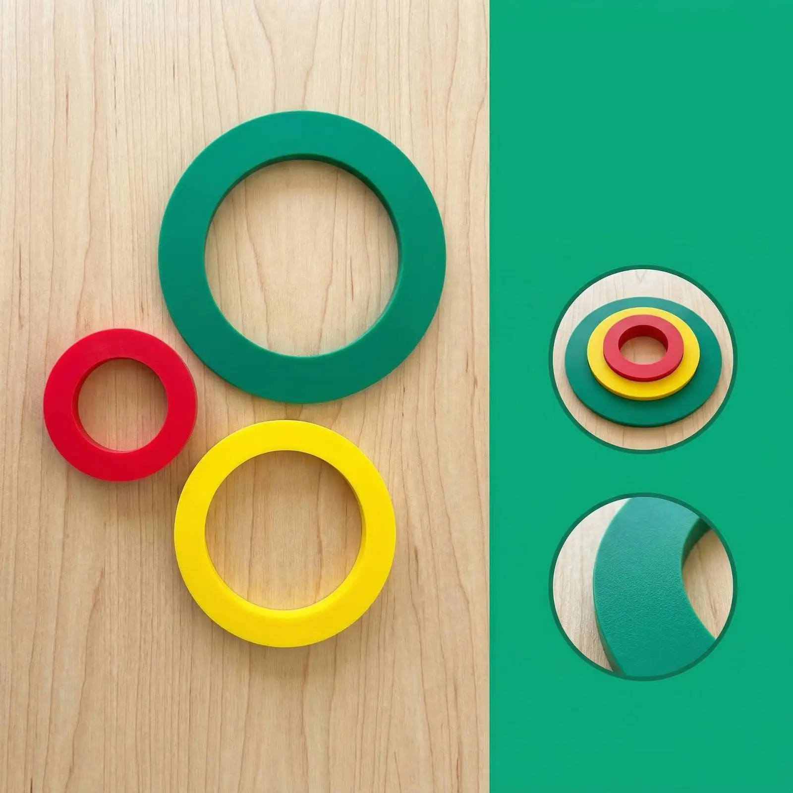 Portable Golf Target Rings Lightweight Silicone Practice Aid 3 Sizes Golf Gadgets for Indoor Mini Golf Game