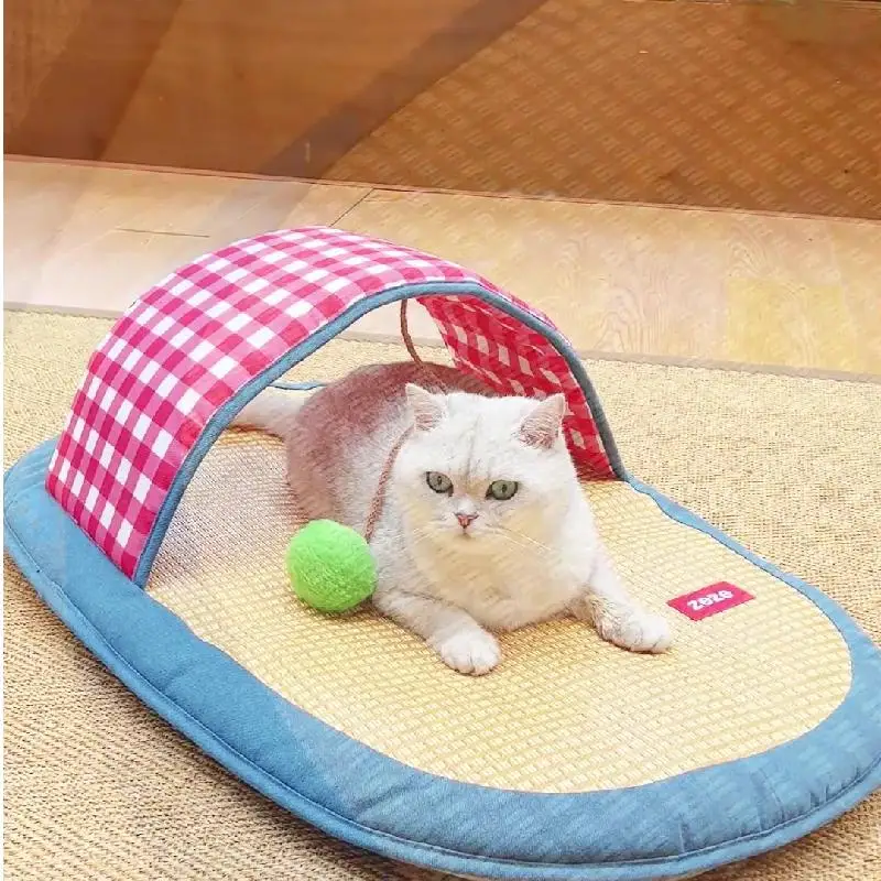 

Chinese Style Retro Slippers, Cool Mats, Dog and Cat Mats, Rattan Mats Summer Cooling Ice Pad, Dog Sleeping Pad, Pet Supplies