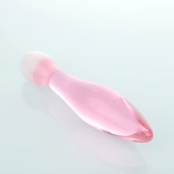 Factory Made Pink White Color Cute Girl Penis/Pink Glass Penis/Pink Glass Dildo for Man and Lady Sex Use