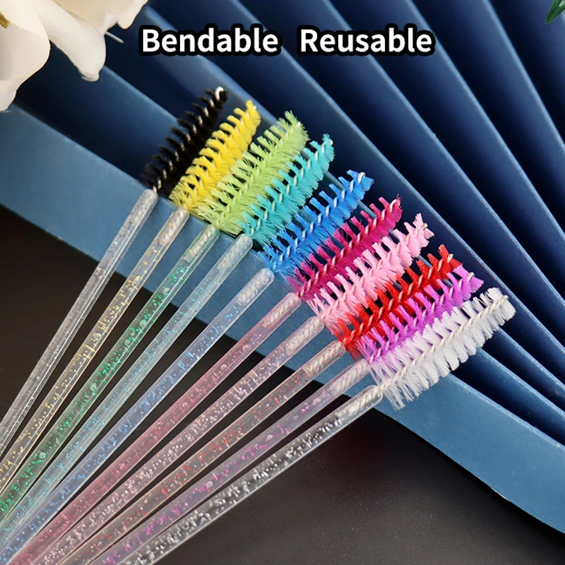 50Pcs Disposable Eyelash Brushes Eyelashes Extension Tools Eyebrow Brush Mascara Wands Applicator Spoolers Eyelashes Cosmetic