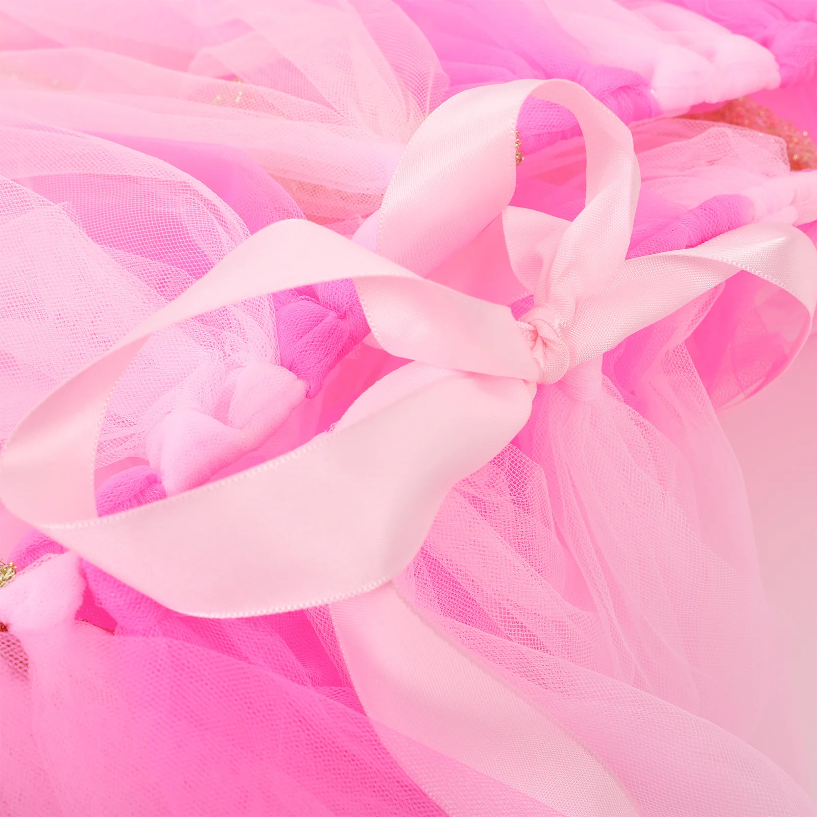 

1 Pink Tutu Skirt Handmade Glitter Tulle for High Chair Decoration Baby Shower Party Birthday High Chair Skirt