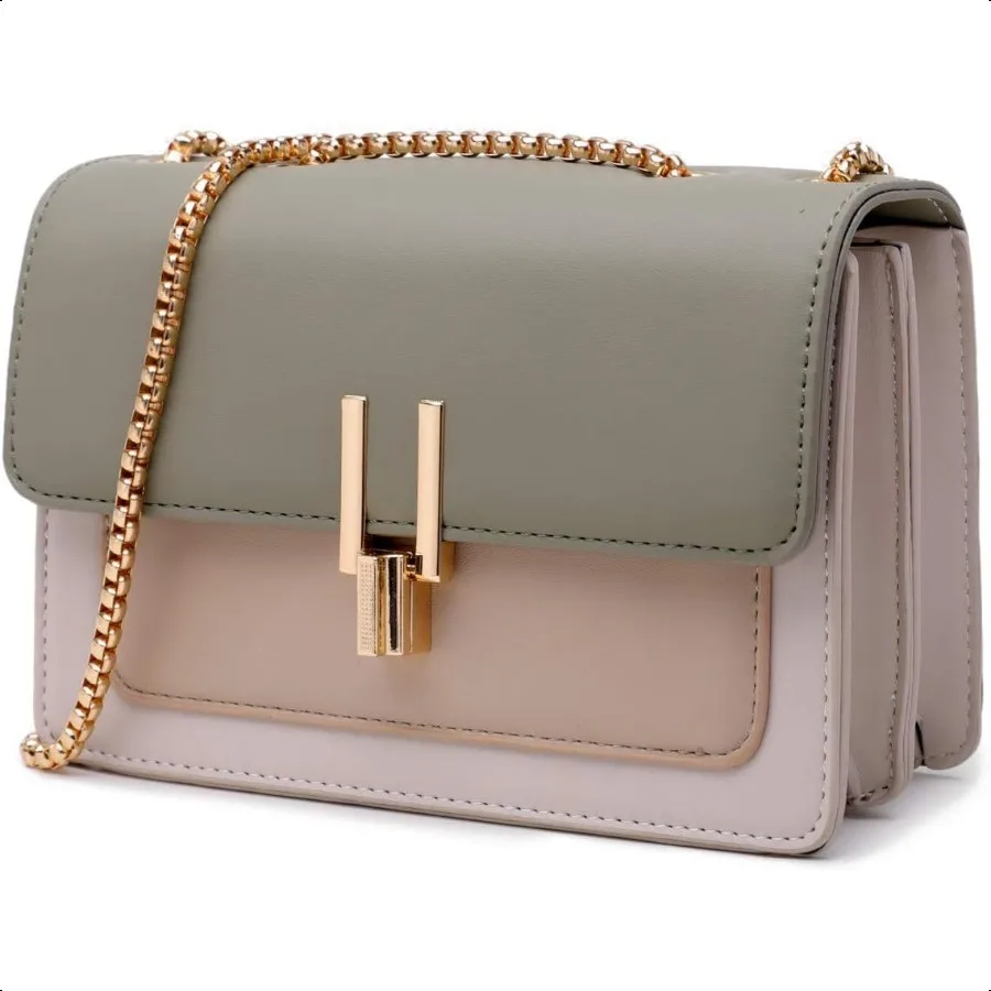 

ColorBlock Crossbody Bags for Women Leather Cross Body Purses Cute Designer Handbags Shoulder Bag Medium Size