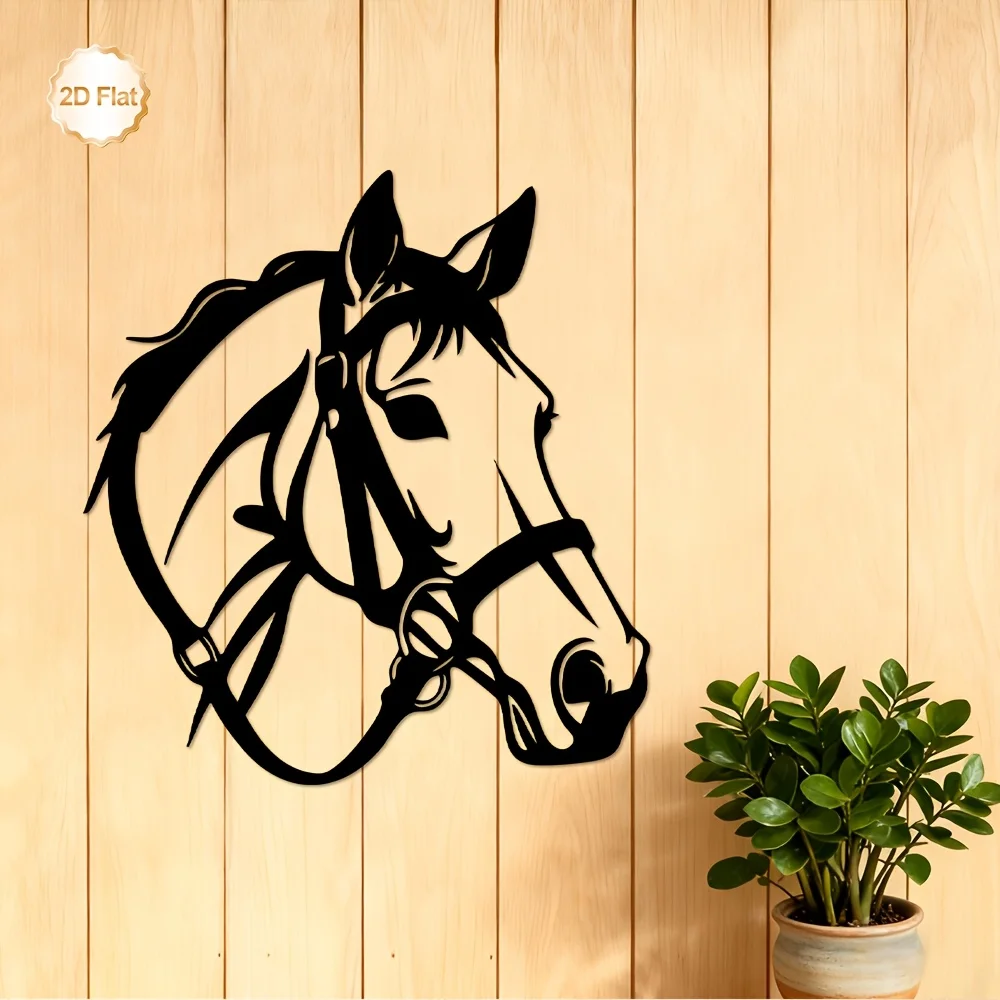 Sculpture murale en métal en forme de tête de cheval, décoration artistique en fer pour salon, chambre, bureau, décoration intérieure et extérieure, cadeau pour la maison