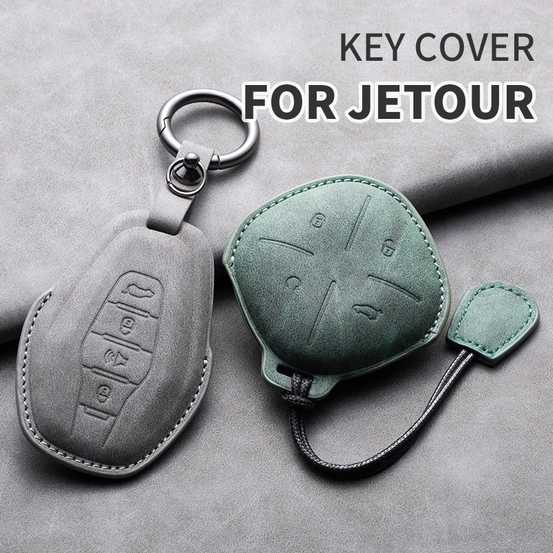 

Leather Car Key Case Cover for Chery Jetour Dashing X-1 Plus DTC IDM 2022 2023 for Chery JETOUR X70 X70plus X70m X90plus X95pro