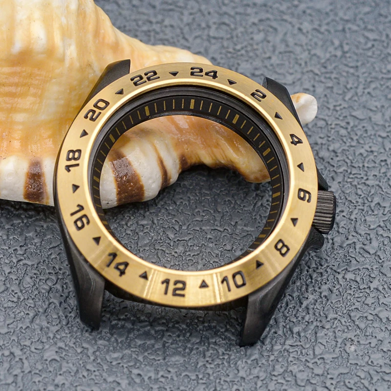 Mod NH35 Case Bezel Insert SKX007 with Figure Stainless Steel Rotatable Bezel Fit Seiko Men Waterproof Watch Replace Bezel