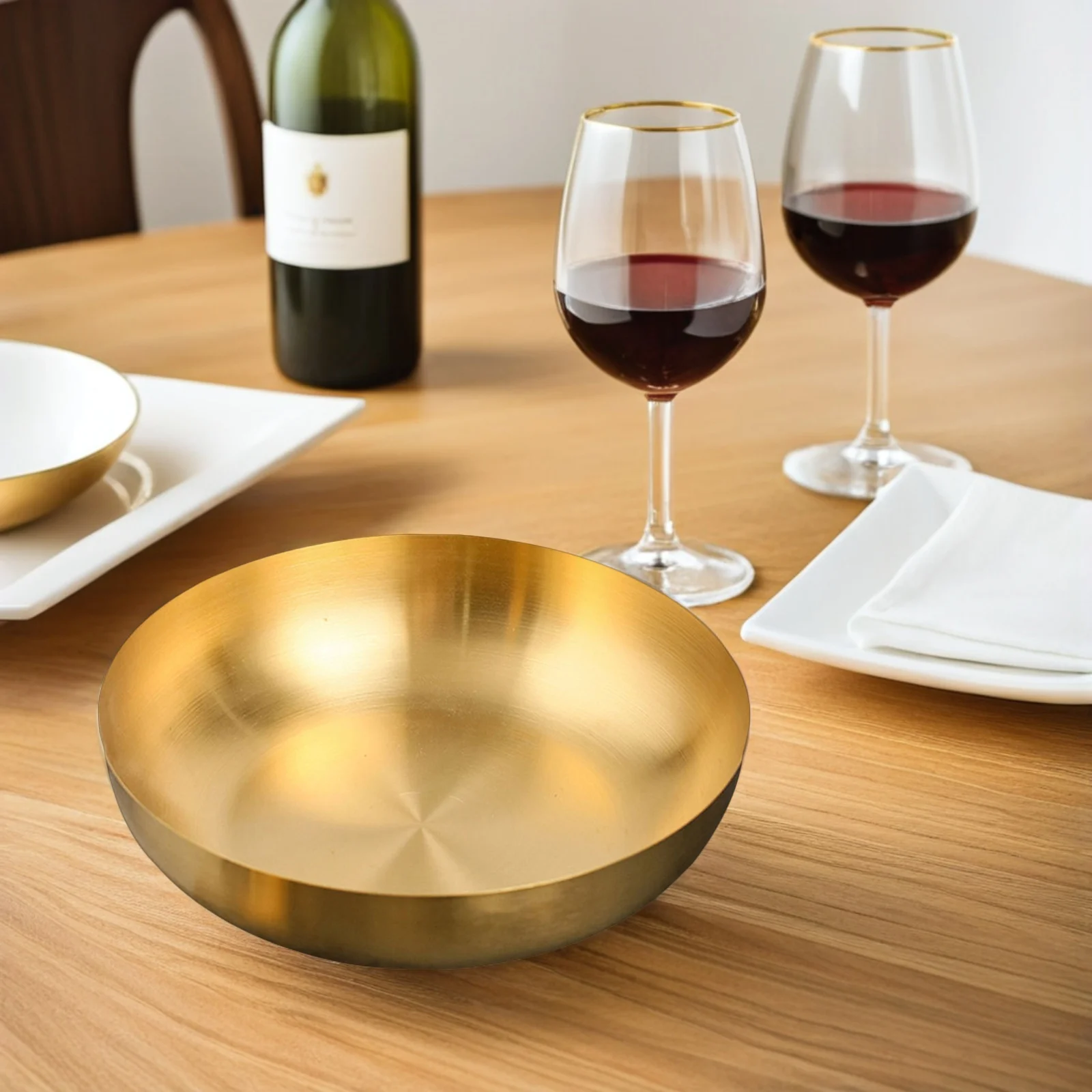 Stainless Steel Ramen 20Oz Large Serving Bowl For Salad Fruit Soup Kitchen Accessories Food Bowl Home Supplies