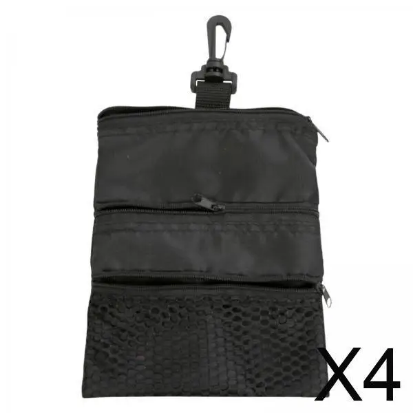 

4 переноски мячей для гольфа с пряжкой и 3 карманами для аксессуаров