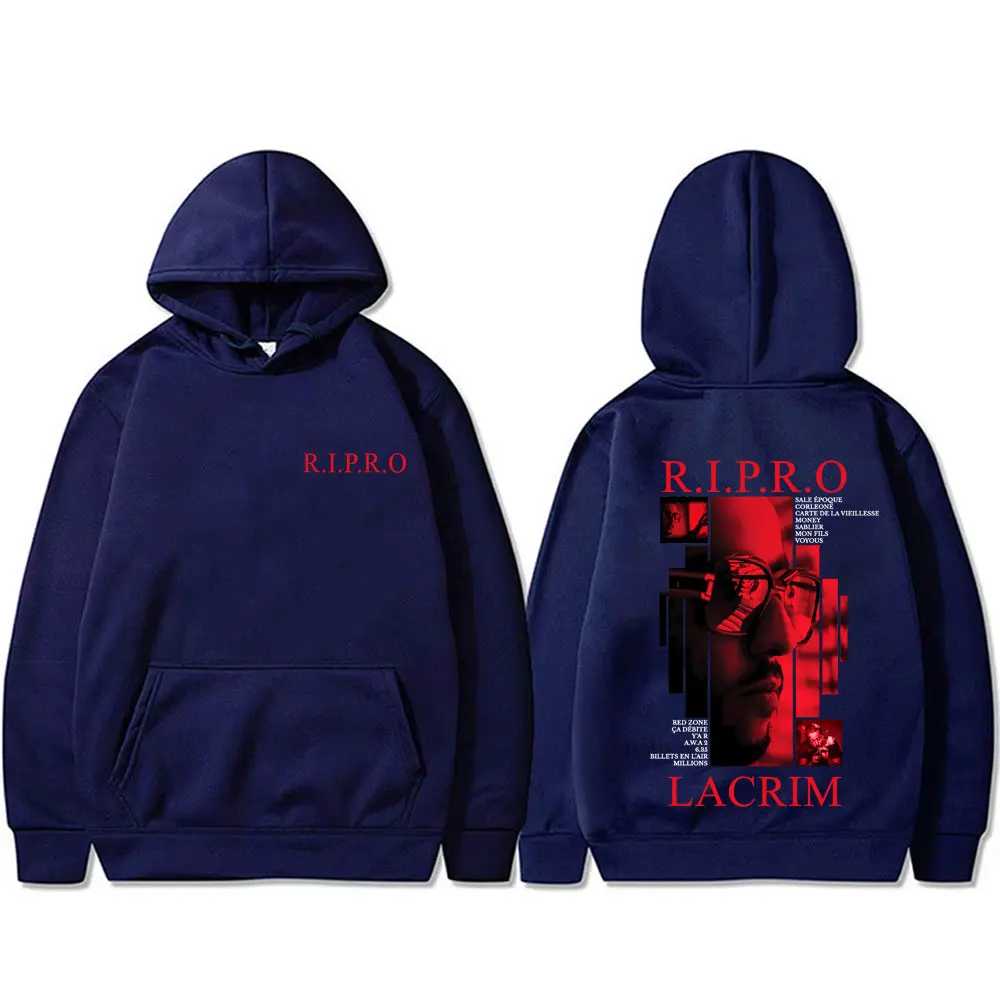 Rapper Lacrim R.I.P.R.O Album Merch Hoodie Men Women Hip Hop Fashion Pop Music Sweatshirt Men's Casual Vintage Pullovers Hoodies