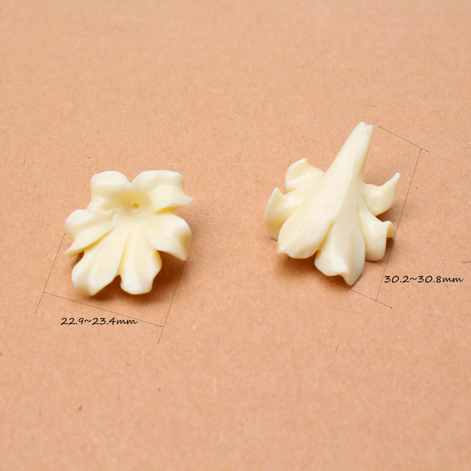 Artificial Coral  24mm Morning Glory Flower Loose Beads Charm Women Jewelry Making DIY  Necklace Earrings Brooch Craft