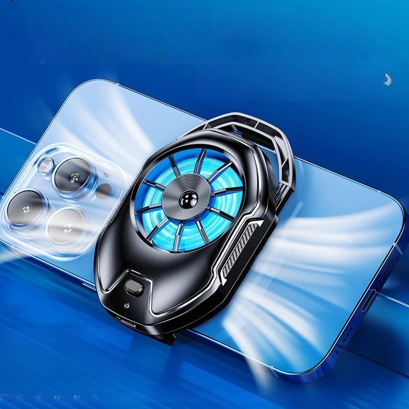Ventilador silencioso refrigerado por aire para transmisiones en vivo de juegos, clip trasero, resistencia inalámbrica, radiador recargable, artefacto de enfriamiento