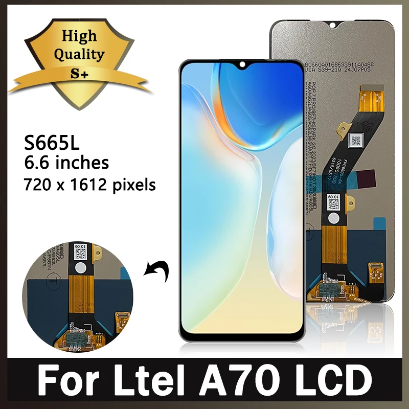 6.6“AAA Quality For itel A70 LCD Display Touch Screen Digitizer Panel Assembly For Ltel A665L LCD Replacement Repair Parts