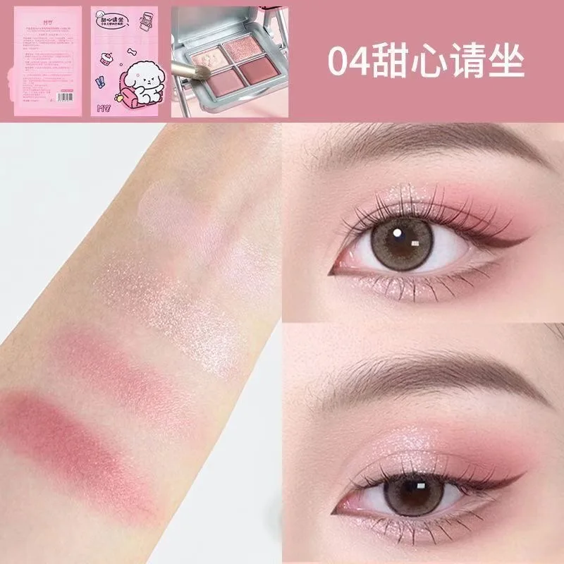 Myy Lidschatten-Palette mischbare matte Glitzer-Schimmer farben für das tägliche Make-up 4 Farben Handy halter Stuhl Design