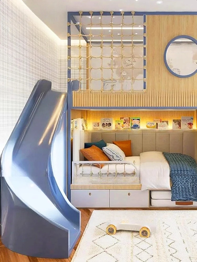 Casa da gioco per cameretta per bambini, cameretta per ragazzi letto su e giù 1 metro 2 lettiera b ed, base segreta per bambini be d cur ved sl ide