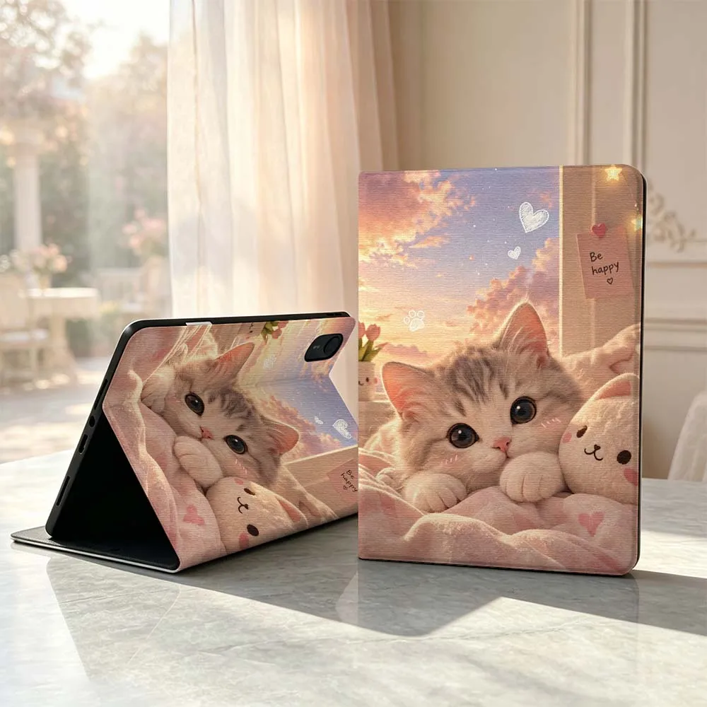 

Cartoon Kitten Sunset Bed For Lenovo Xiaoxin Pad Pro Tab P12 P11 11 11.2 11.5 10.6 inch K10 M10 Plus Tablet Case Soft