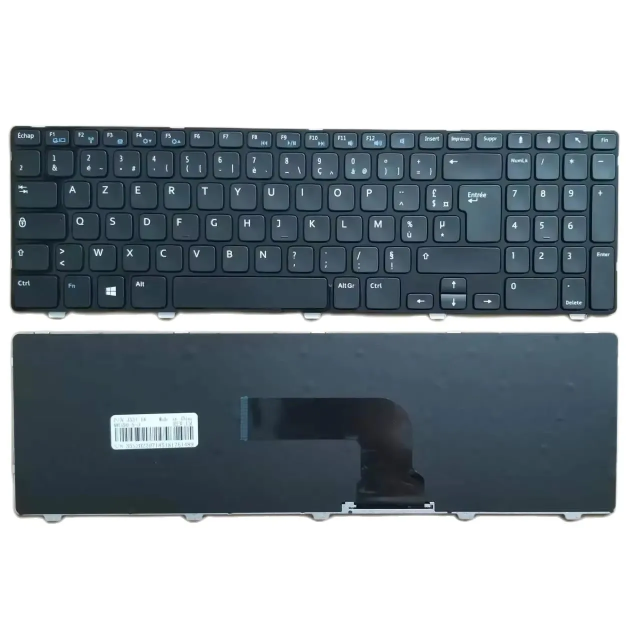 Keyboard  for Dell Inspiron 15 3521 3531 3537 15r 5521 5537 2521 Black French FR Layout