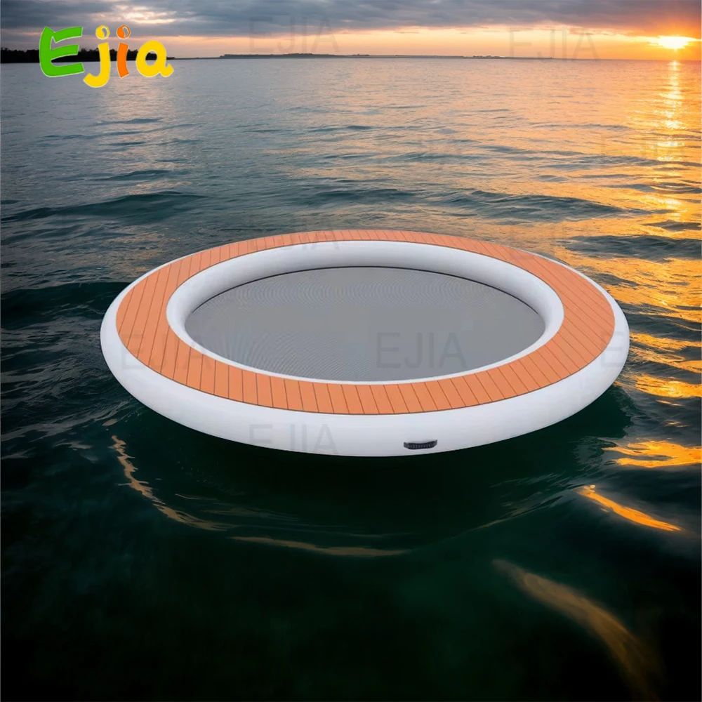 

Round Floating Ring Inflatable Water Hammock Heavy Duty River Floats Lake Raft for Adults Tanning Pool Float Island Platform