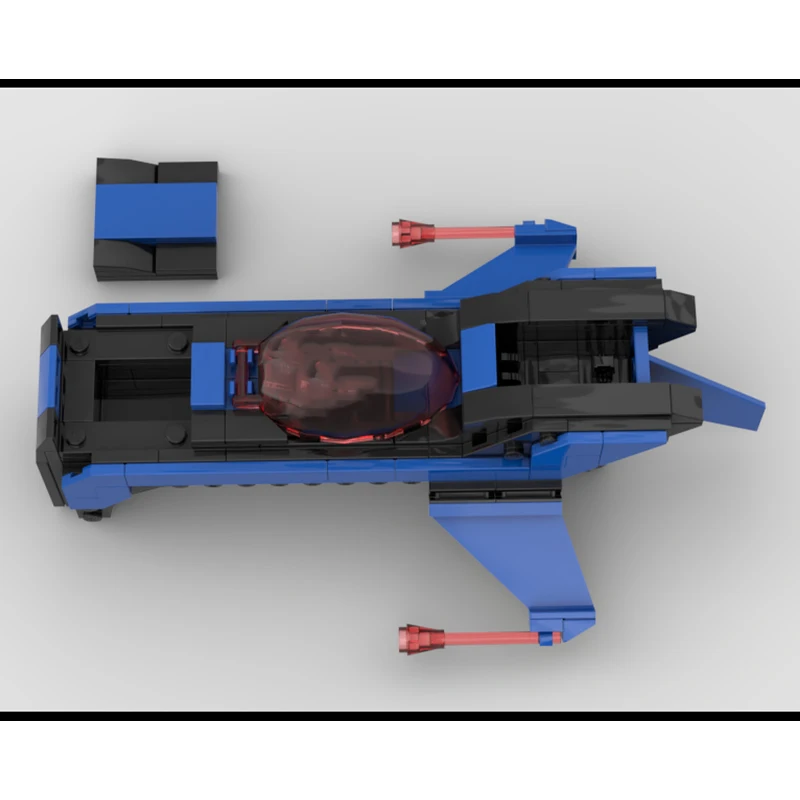Blocs de construction d'avion de patrouille spatiale de Police, vaisseau spatial, bateau de défense, modèle MOC, Kits de briques, Desktop175PCS MOC-229897