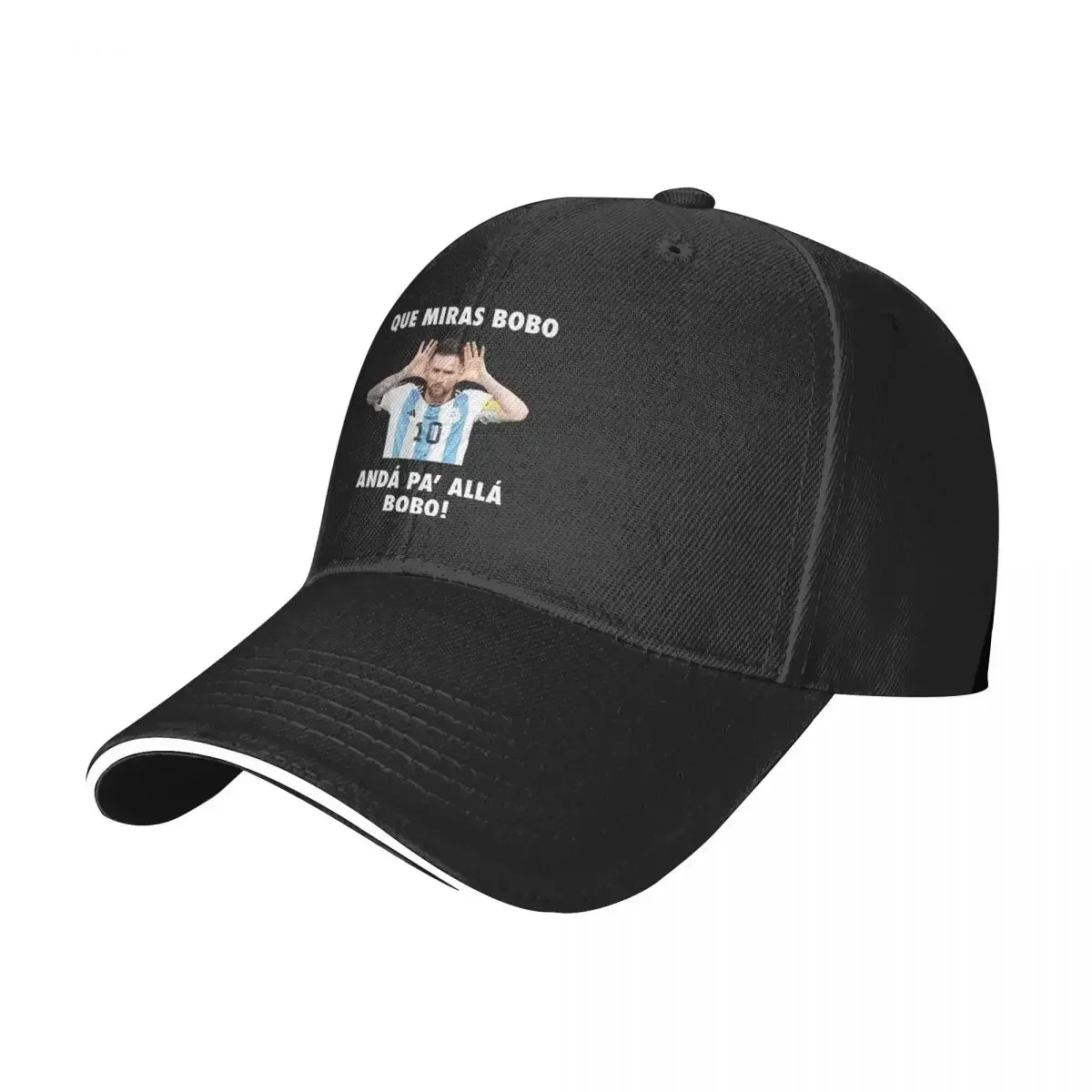 Que Miras Bobo Baseball Caps Casual Messi Argentina 10 Sandwich Hat Unisex Adjustable Dad Hat Workouts