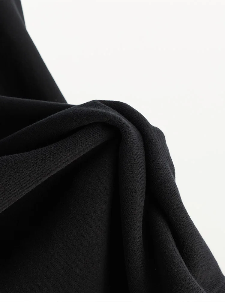 Irregular Sweatshirt~ Black Hooded Sweatshirt Women's Jacket, All-Cotton, Loose Fit, Casual, Slimming, New Autumn Style