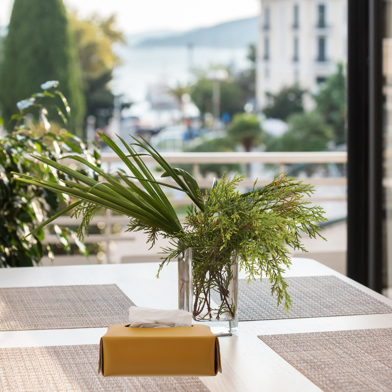 

1Pcs Multi-Purpose Waterproof Tissue Container Lightweight Dirt-Resistant Paper Holder for Indoor Outdoor Tissue Storage Box