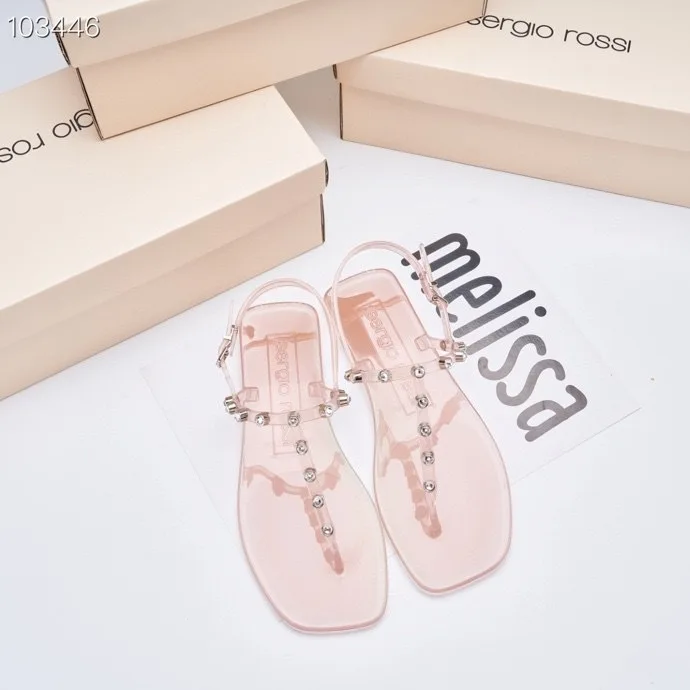 High Heels Jelly Shoes Flat Sandals Suit Female Beige 2024 Women\'s Ankle Strap Without Black Low Studded New Comfort Girls Scand