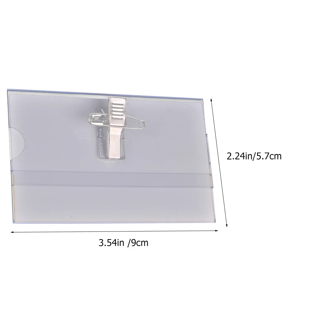 Imagem -04 - Titulares Transparentes do Nome do Crachá Clipes de Identificação para Funcionários Etiquetas de Trabalho Pvc 50 Pcs